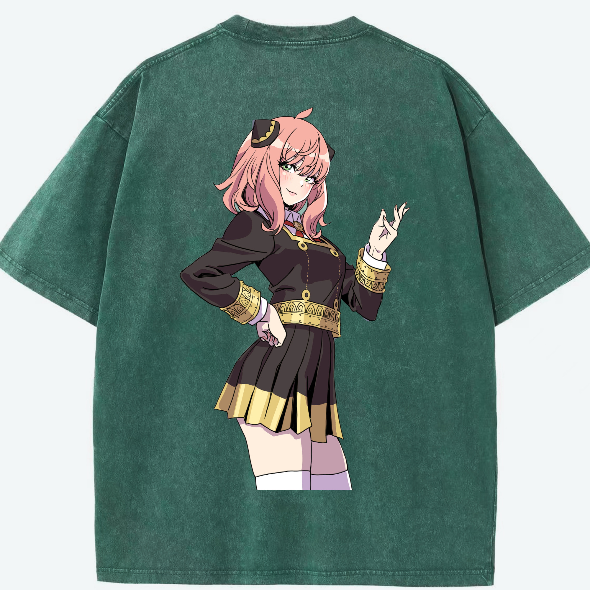 （画像用） SPY×FAMILY间谍家家酒 綿100% ヴィンテージ風 半袖Tシャツ（背面プリント）